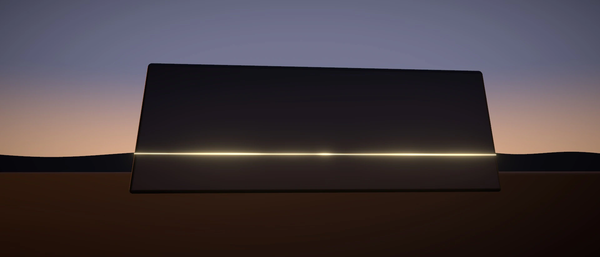 Ingot Sovereign at dusk on an estate, its line of light glowing.